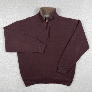 Oscar De La Renta Sweater Mens XXL Red 1/4 Zip Preppy Casual Workwear Goprcore